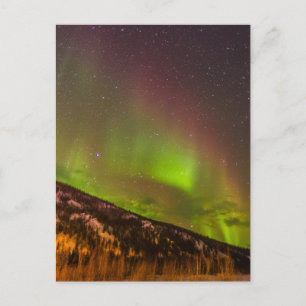 Postal Aurora boreal   Montañas Fairbanks Alaska