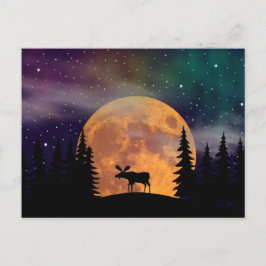 Postal Aurora boreal septentrional de las noches