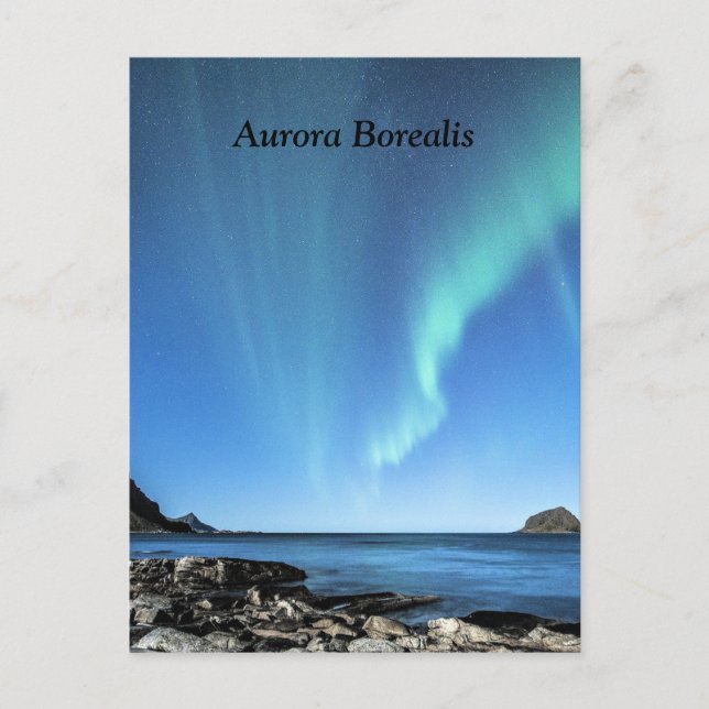 Postal Aurora Borealis, auroras boreales (Anverso)