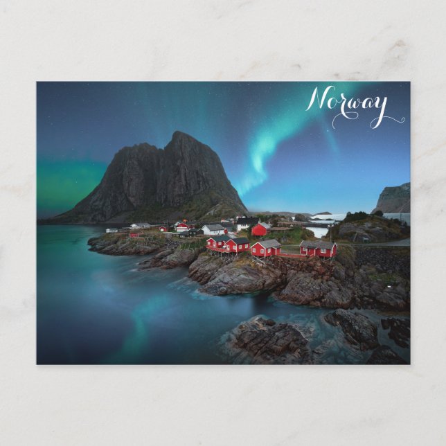 Postal Aurora Borealis de Noruega (Anverso)