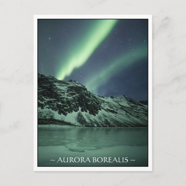 Postal Aurora Borealis Noruega (Anverso)