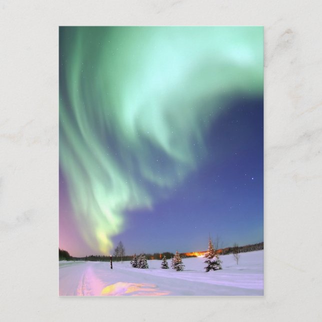 Postal Aurora - Hermosas Luces del Norte (Anverso)
