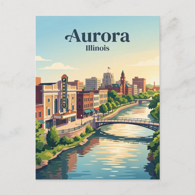 Postal Aurora, Illinois (Anverso)