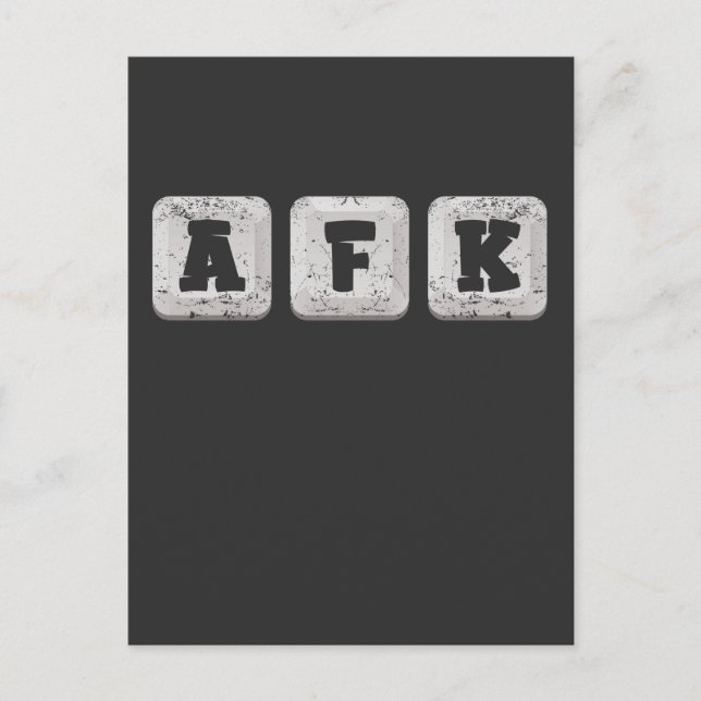 Postal Ausencia de AFK del juego de teclado (Anverso)