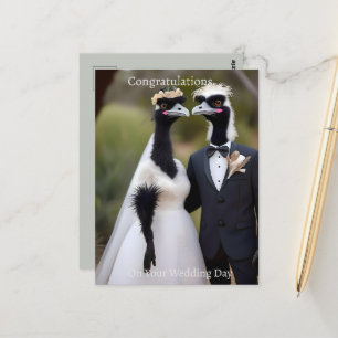 Postal Aussie Boda Australian Emus, Boda