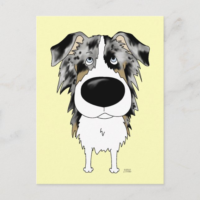 Postal Aussies - Nariz grande y trasero (Anverso)