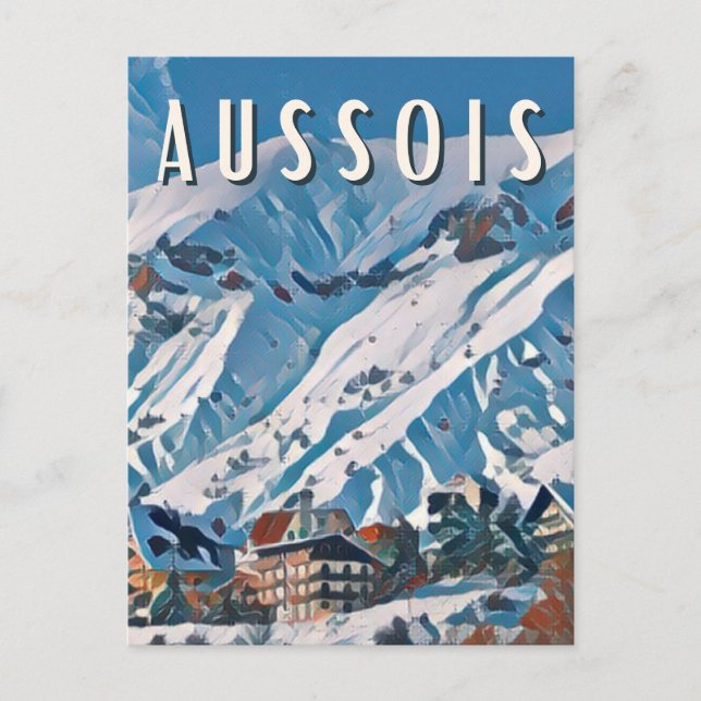 Postal Aussois Station de ski (Anverso)