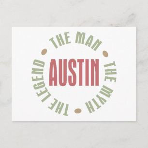 Postal Austin el hombre el mito la leyenda