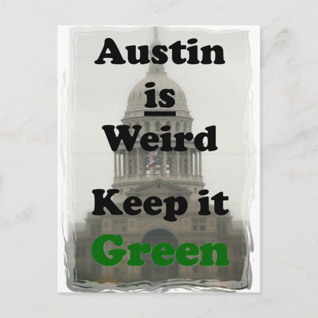 Postal Austin es raro mantenerlo verde (Anverso)