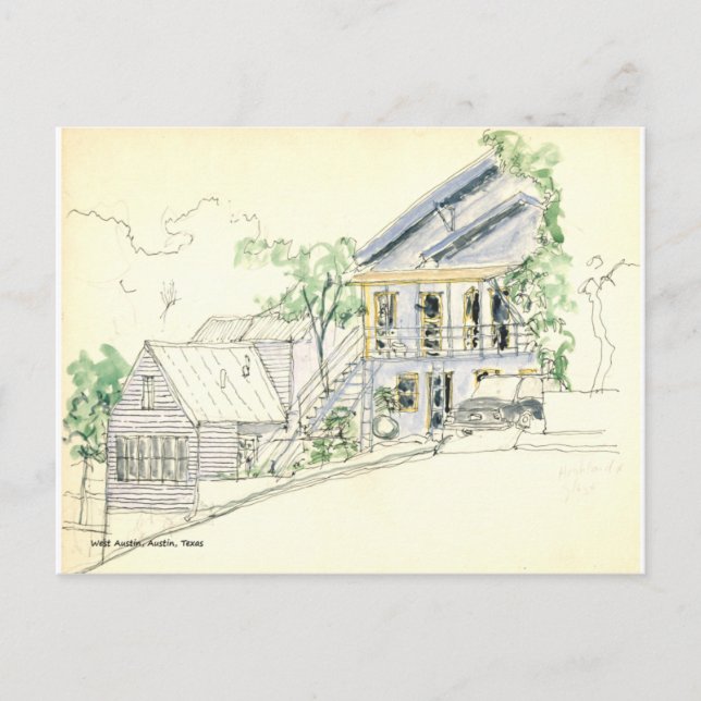 Postal Austin Occidental, Austin, Texas (Anverso)