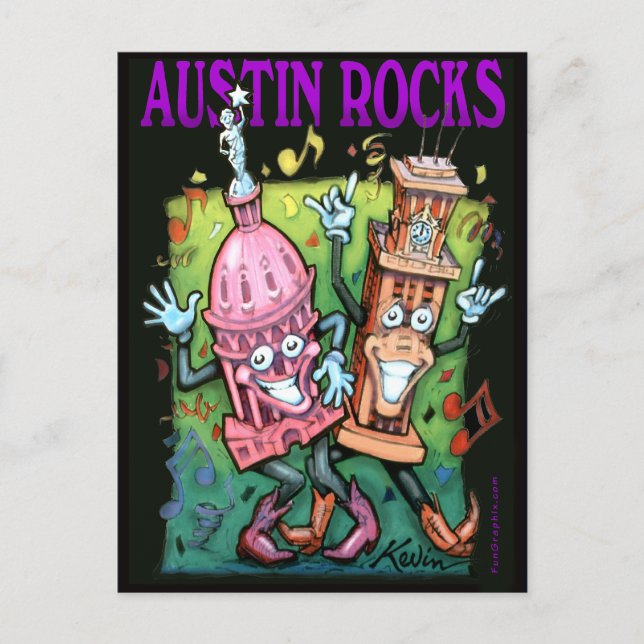 Postal Austin Rocks (Anverso)