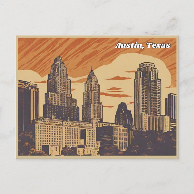Postal Austin, Texas, (Anverso)