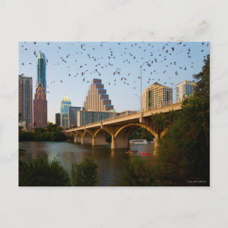 Postal Austin, Texas con murciélagos