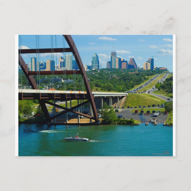 Postal Austin, Texas desde el puente 360 (Anverso)