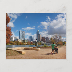 Postal Austin Texas Downtown Skyline - Lago Ladybird