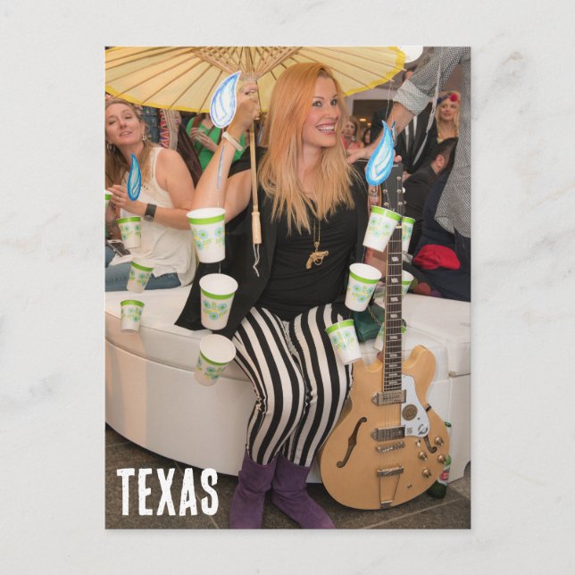 Postal Austin, Texas, Fiesta de Disfraces de Halloween (Anverso)