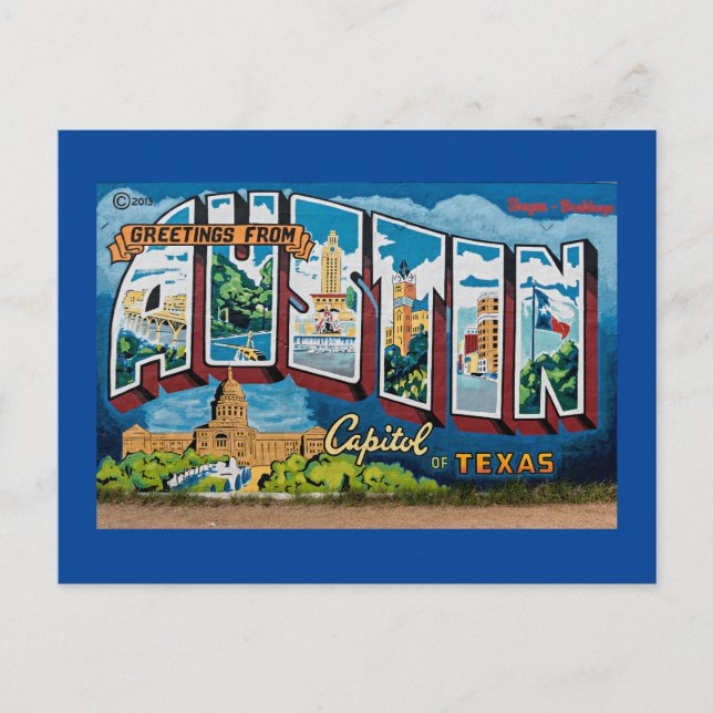 Postal Austin, Texas Greetings (Anverso)
