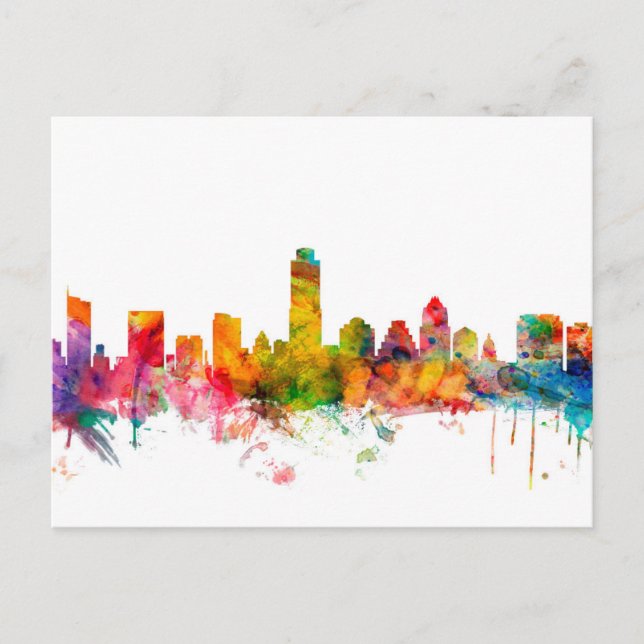 Postal Austin Texas Skyline (Anverso)