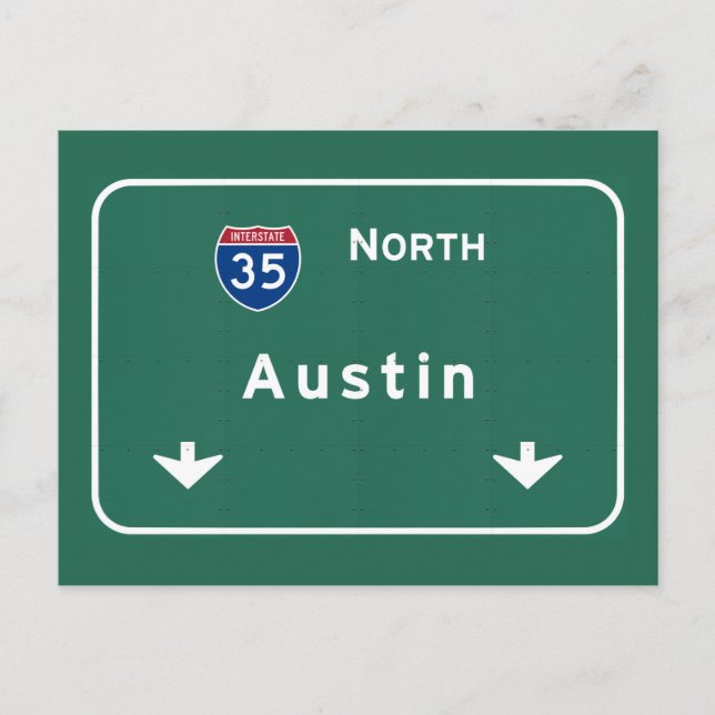 Postal Austin Texas tx Interstate Highway Freeway Road : (Anverso)