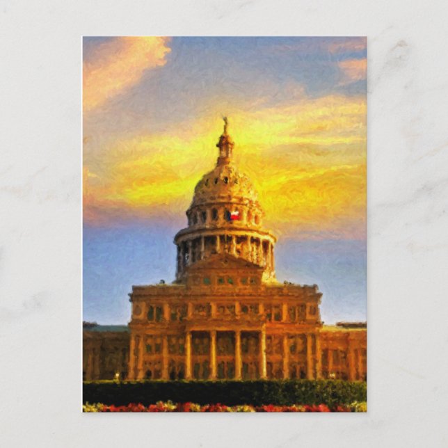 Postal Austin TX Sunset Postcard (Anverso)