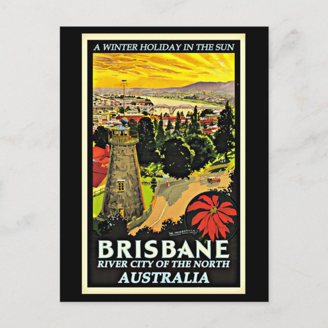 Postal Australia-Brisbane, feriado de invierno al sol (Anverso)