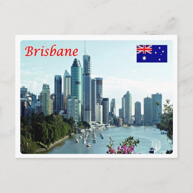 Postal Australia - Brisbane - Skyline - (Anverso)