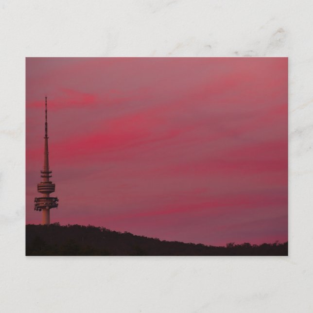 Postal Australia - Canberra - Torre Telstra - Cielo rosa (Anverso)