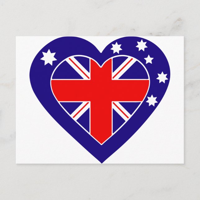 Postal australia-corazón (Anverso)