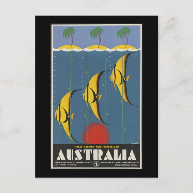 Postal Australia Gran Barrera de Arrecifes Queensland (Anverso)