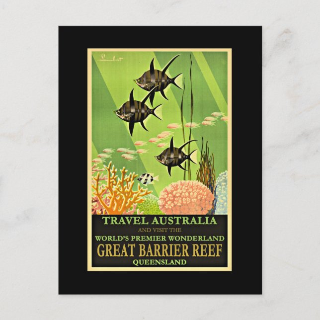 Postal Australia - Gran barrera de coral (Anverso)