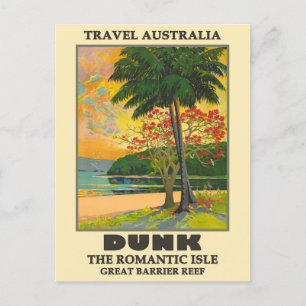 Postal Australia Isla Dunk, Gran Barrera de Viajes de Car