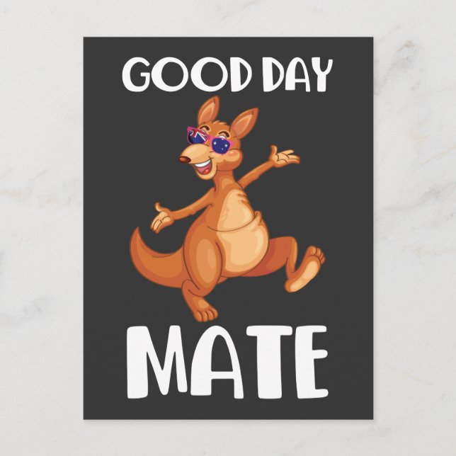 Postal Australia Kangaroo Animal Australia Bandera Austra (Anverso)