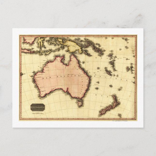 Postal Australia: Mapa panorámicoAustralia (Anverso)