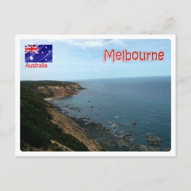 Postal Australia - Melbourne - Costa - (Anverso)