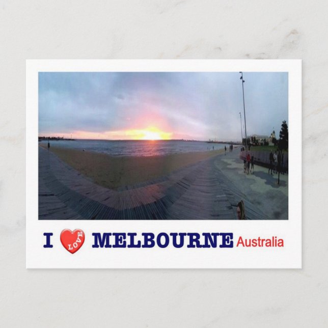 Postal Australia - Melbourne - sunset  I Love - (Anverso)