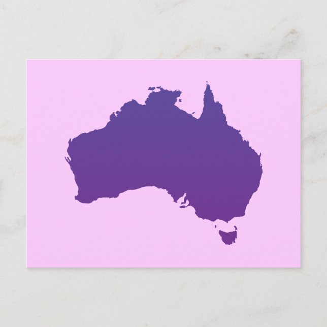 Postal Australia morada (Anverso)