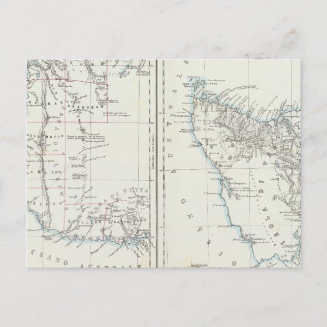 Postal Australia Occidental y Tasmania (Anverso)