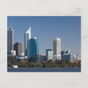 Postal Australia, Perth, paisaje urbano de la ciudad desd