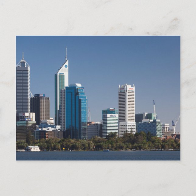 Postal Australia, Perth, paisaje urbano de la ciudad desd (Anverso)
