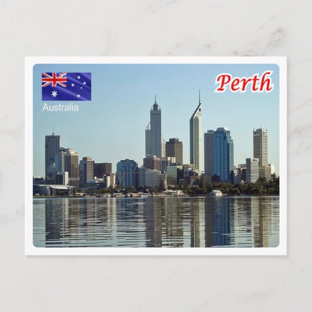 Postal Australia - Perth - Skyline (Anverso)