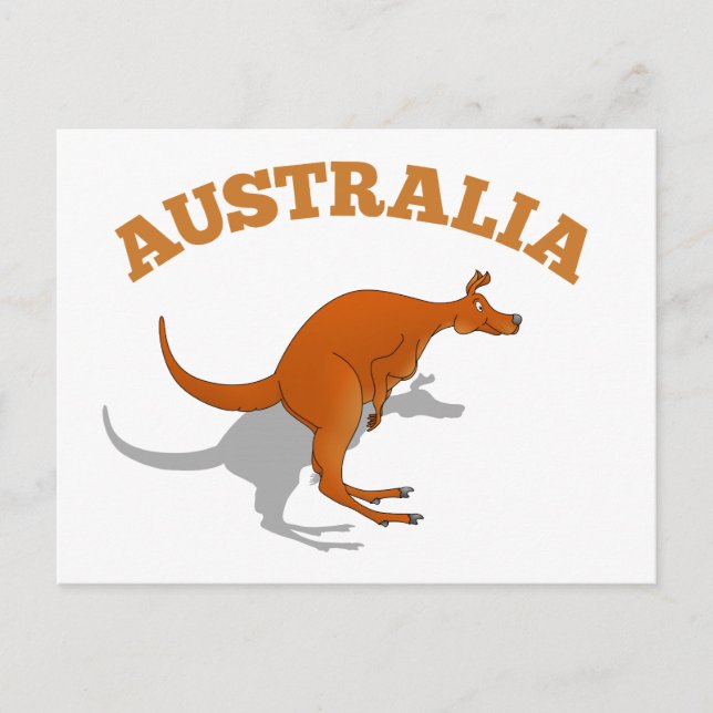 Postal Australia, saltando canguro (Anverso)