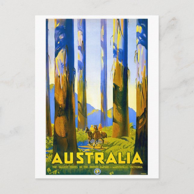 Postal Australia: Viajes de época (Anverso)