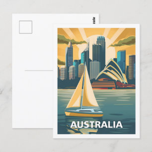 Postal Australia Vintage Famous Travel Place