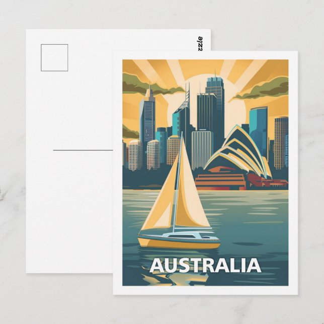 Postal Australia Vintage Famous Travel Place (Anverso / Reverso)