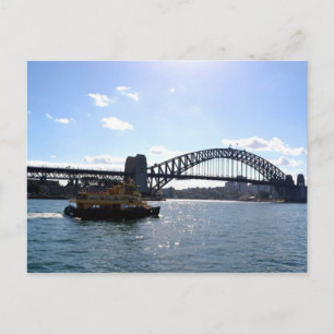 Postal australiana del puente sobre el puerto de S