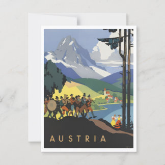 Postal Austria Colorida Retro Inspirada