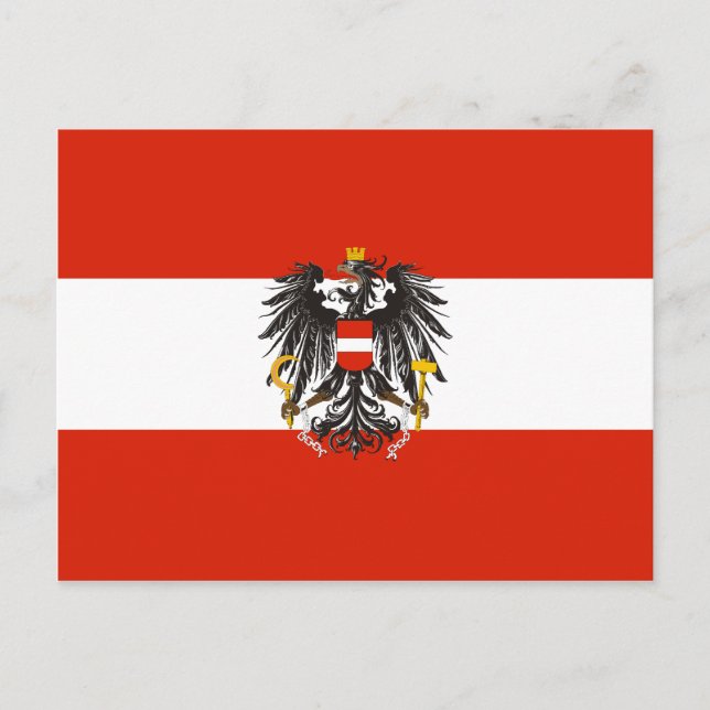 Postal Austria (Estado, variante), pabellón de Austria (Anverso)