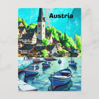 Postal Austria  Europa viaje impresión de arte fino origi