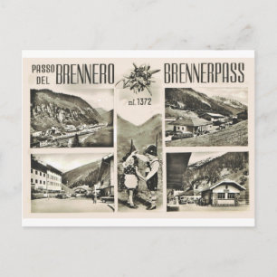 Postal Austria, paso de Brenner, ligando Austria e Italia