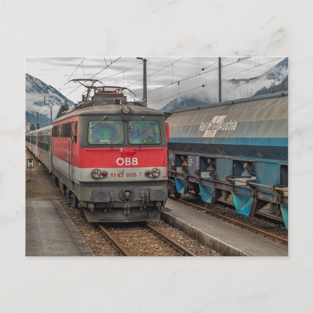 Postal Austria. Pasos de ÖBB 1142 608 - 7 cerca (Anverso)